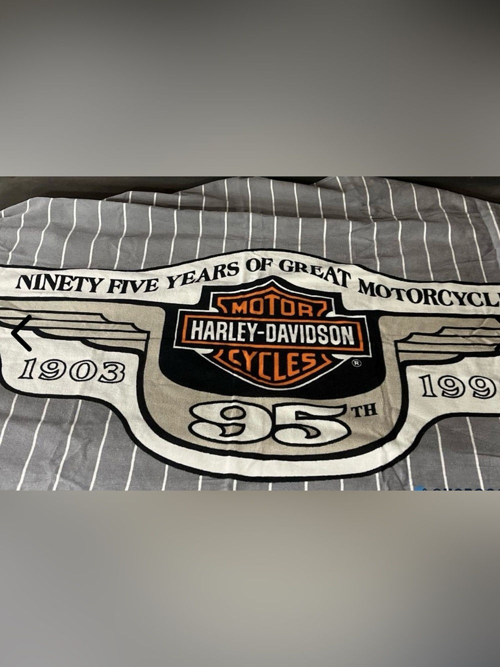 VTG Harley Davidson Snap on Tag Black and Gray Official Licensed Product